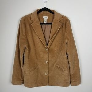 LL Bean corduroy blazer jacket brown